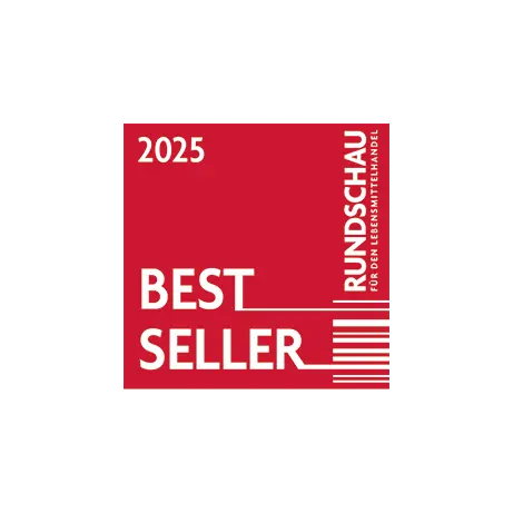 Auszeichnung zum Bestseller Award der Rundschau für den Lebensmittelhandel 2025.