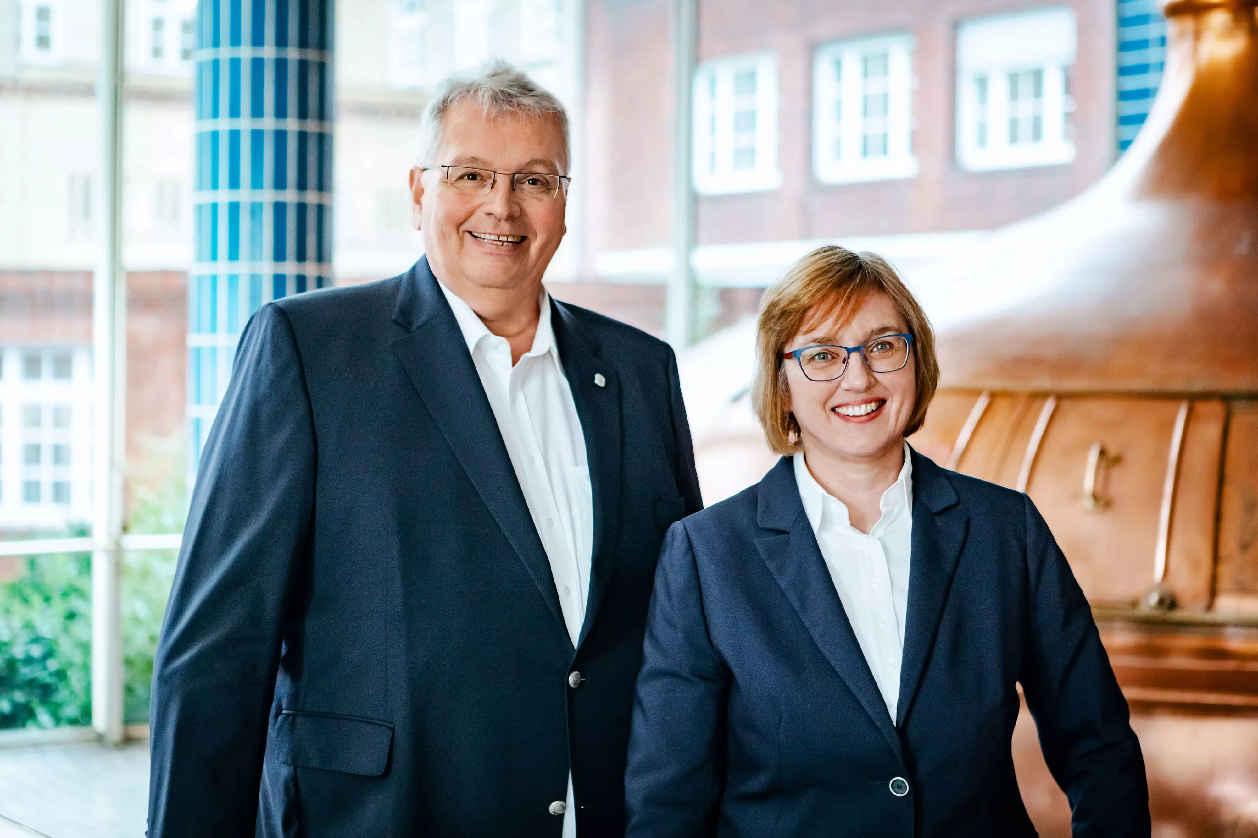 Portrait der Geschäftsführung von Herrn Tembrockhaus und Frau Moerke.