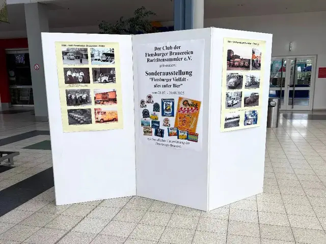Fotowand der FLENS Welt Ausstellung des Flensburger Clubs der Raritätensammler.