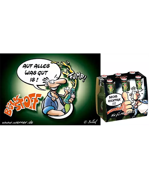 Werbung und Sechserträger Bölkstoff.