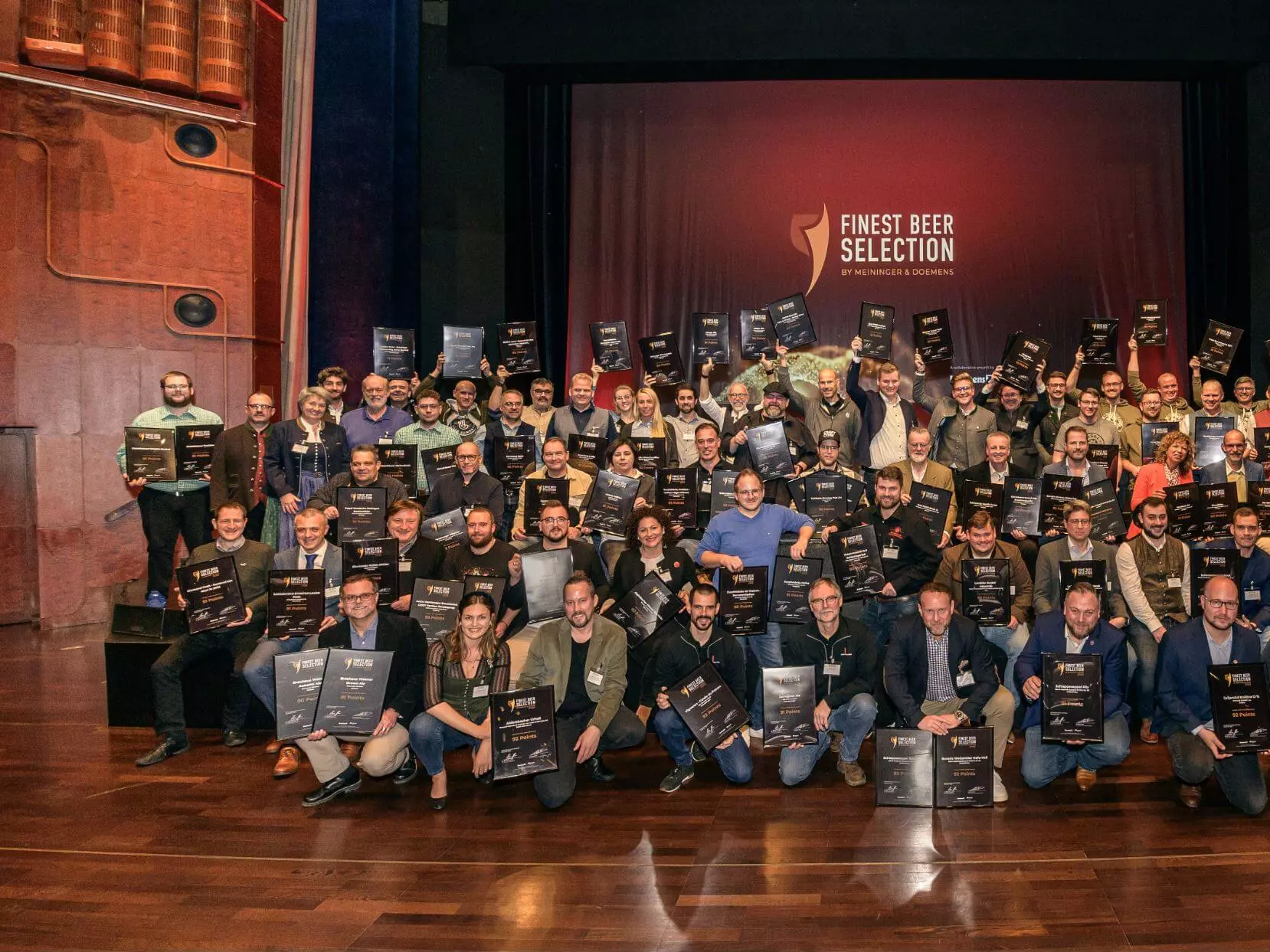 Gruppenfoto der Gewinner der Finest Beer Selection 2023.
